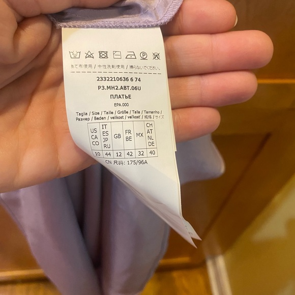 MaxMara Leisure Capua Lilac Sleeveless Satin Dress - Picture 11 of 14